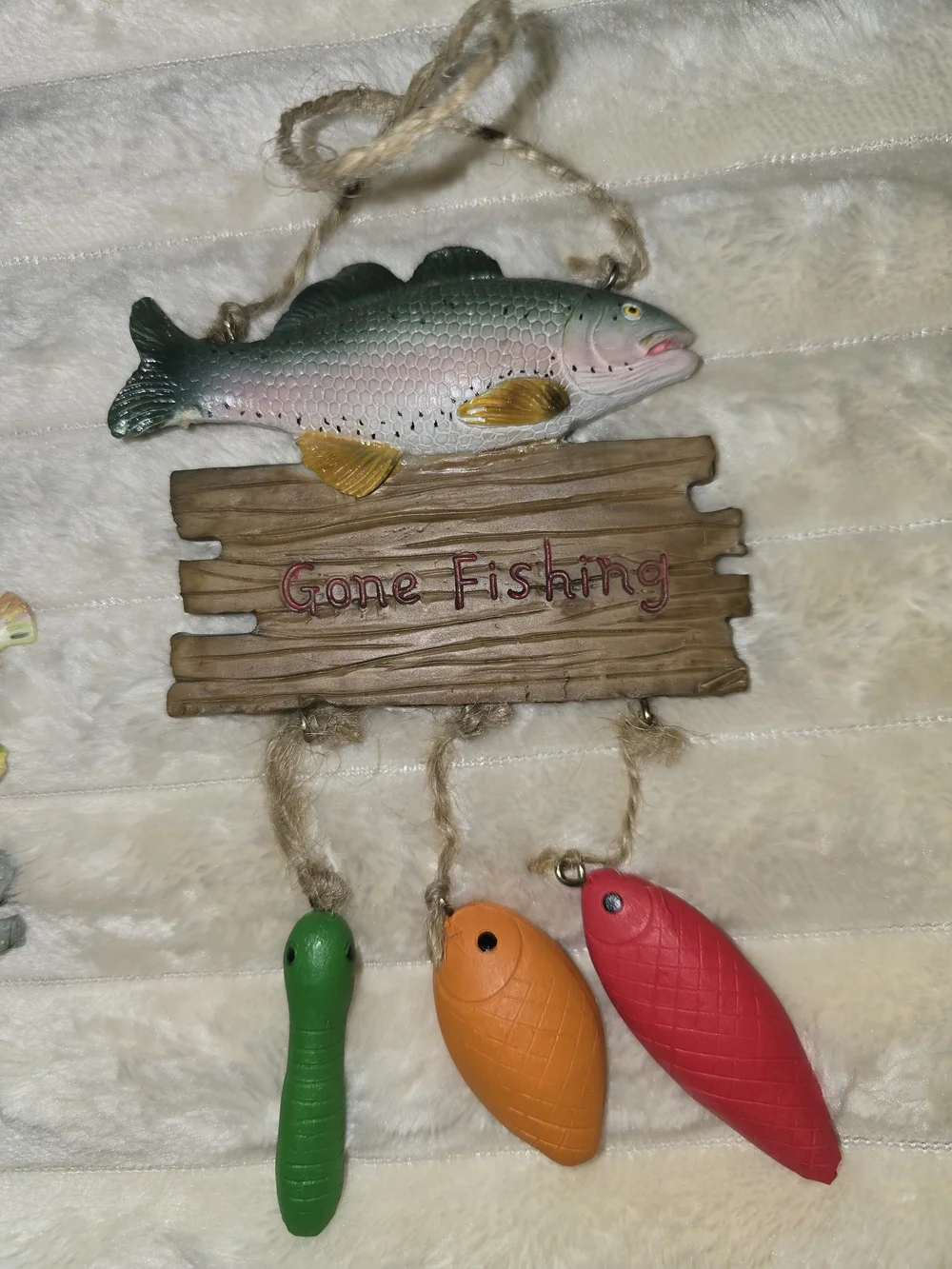 set of 3  Fishing Christmas Ornaments